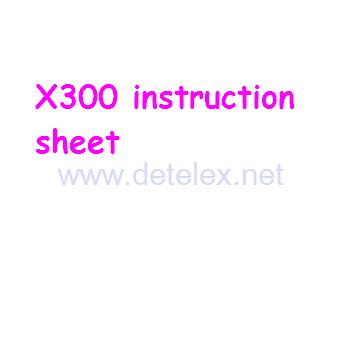 XK-X300 X300-C X300-F X300-W drone spare parts instruction sheet